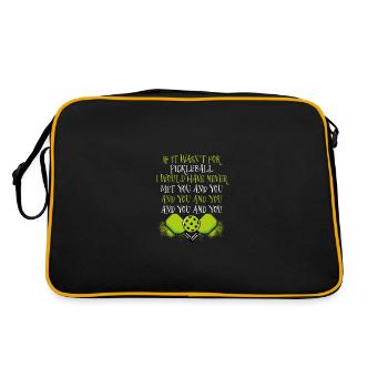 Si ce n’était pas pour le pickleball - Sac Retro - noir/or - Dos