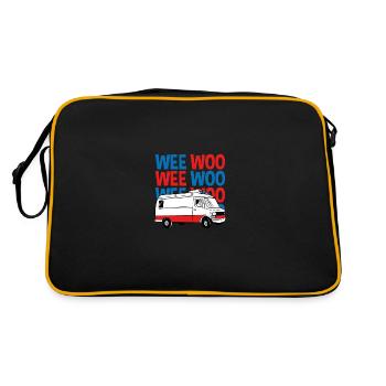 Weee Woo Krankenwagen - Retro Tasche - Schwarz/Gold - Hinten