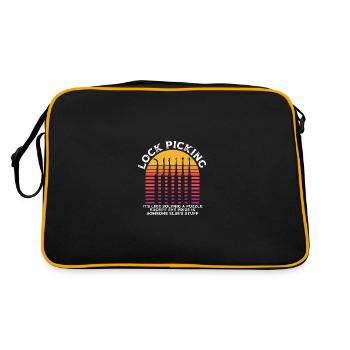 Cracking locks is like the - Retro Bag - black/gold - Back
