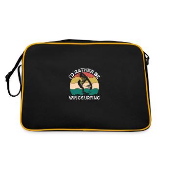 Je préfère le wingsurf - Sac Retro - noir/or - Dos