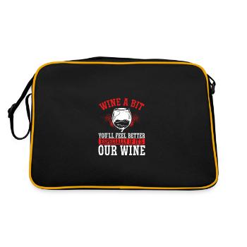 Sentez-vous mieux avec notre vin - Sac Retro - noir/or - Dos