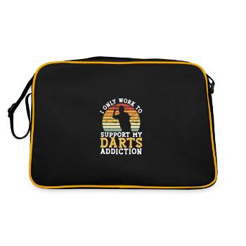 Soutenir ma dépendance aux fléchettes - Sac Retro - noir/or - Dos