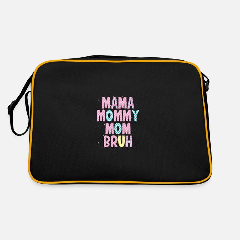 Mots mignons de maman en rose Sac Retro