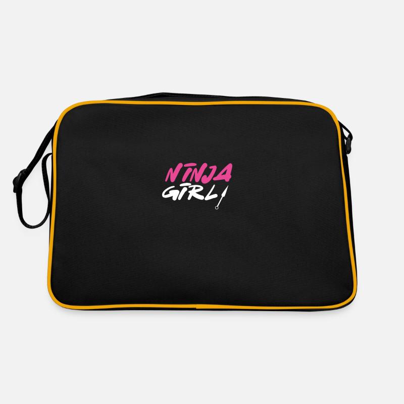 Rosa Ninja Mädchen Retro Tasche