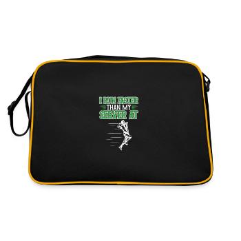 I run faster on the cricket field - Retro Bag - black/gold - Back