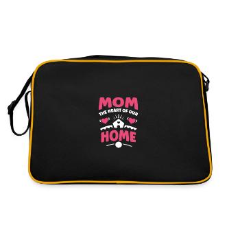 Maman, le cœur de notre maison - Sac Retro - noir/or - Dos