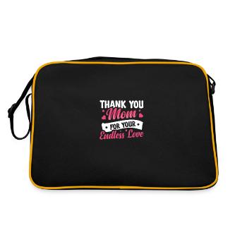 Thank you mom for your love - Retro Bag - black/gold - Back