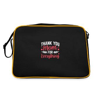 Danke Mama Für Alles - Retro Tasche - Schwarz/Gold - Hinten