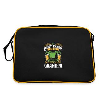 Good luck charms, call me grandpa - Retro Bag - black/gold - Back