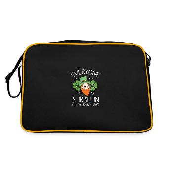 Heute Sind Alle Iren - Retro Tasche - Schwarz/Gold - Hinten