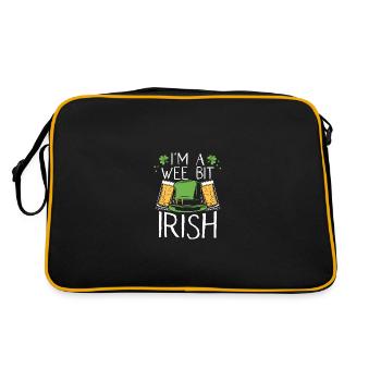 Ich Bin Ein Bisschen Irisch - Retro Tasche - Schwarz/Gold - Hinten