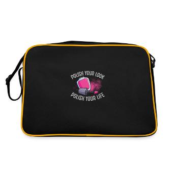 Polieren Sie Ihren Look, Polieren Sie - Retro Tasche - Schwarz/Gold - Hinten