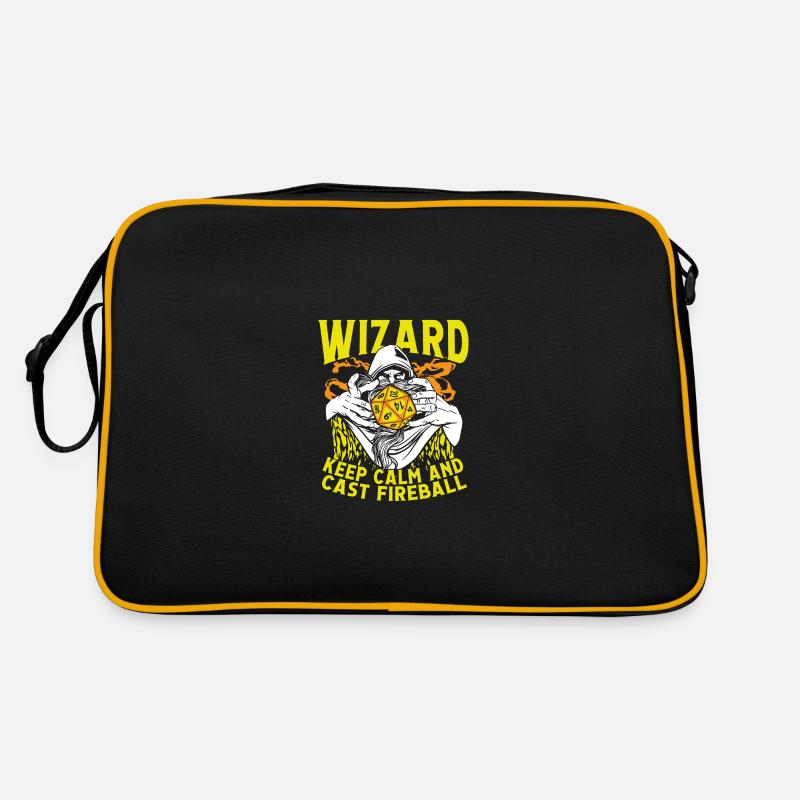Wizard casts fireball Retro Bag