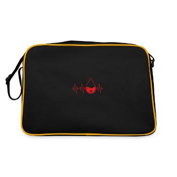Fréquence des gouttes de sang rouge - Sac Retro - noir/or - Dos
