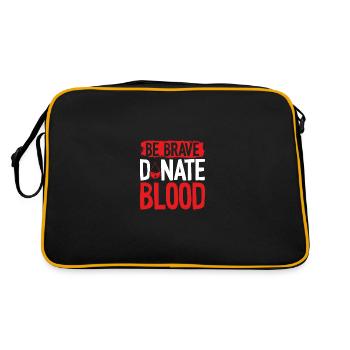 Be brave, donate blood - Retro Bag - black/gold - Back