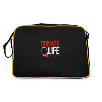 Faire un don de vie avec une poche de sang - Sac Retro - noir/or - Dos