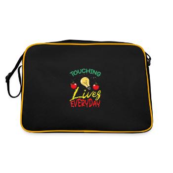 Touching life every day - Retro Bag - black/gold - Back