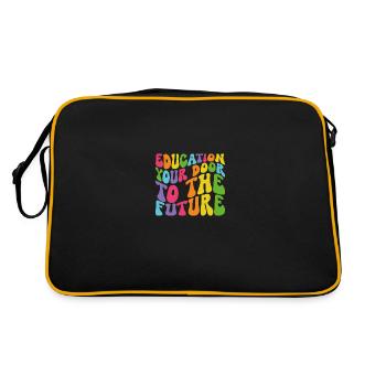 Education is your door to the future - Retro Bag - black/gold - Back