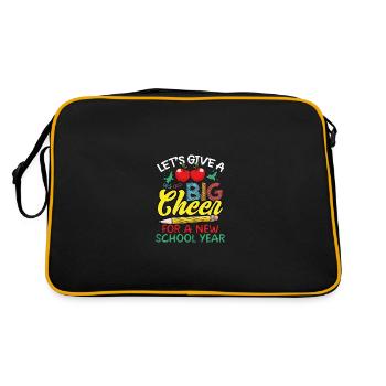 Big cheers for a new school year - Retro Bag - black/gold - Back