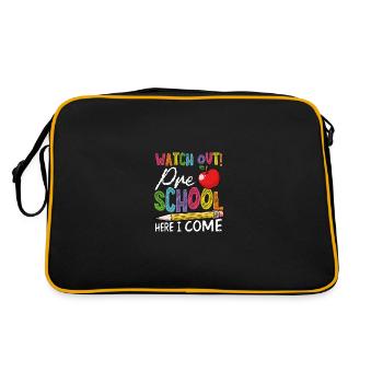 Preschoo Herel I'm coming; - Retro Bag - black/gold - Back