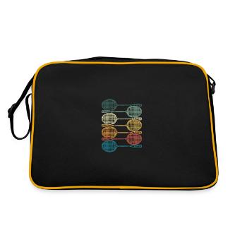 Raquettes de badminton colorées - Sac Retro - noir/or - Dos