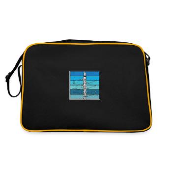 Équipe d’aviron dans la rivière Bleue - Sac Retro - noir/or - Dos