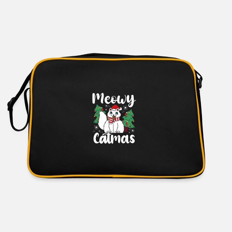 Meowy Catmas Retro Tasche