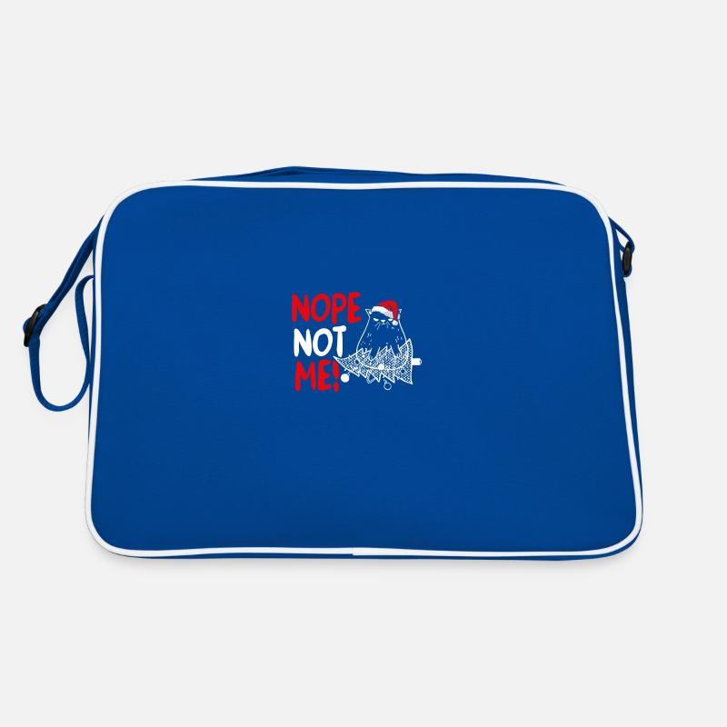 Angry Christmas Cat Retro Bag