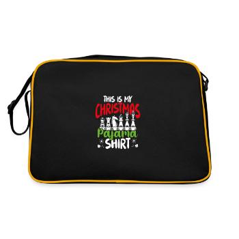 Das Ist Mein Weihnachtspyjama shirt - Retro Tasche - Schwarz/Gold - Hinten