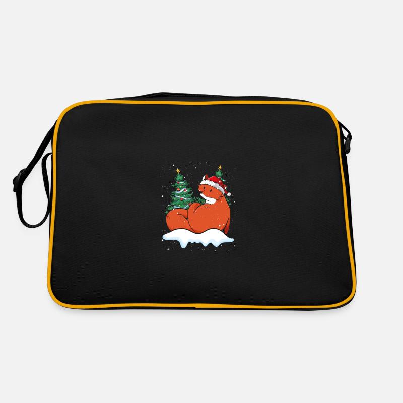 Renard de Noël avec bonnet de Père Noël Sac Retro