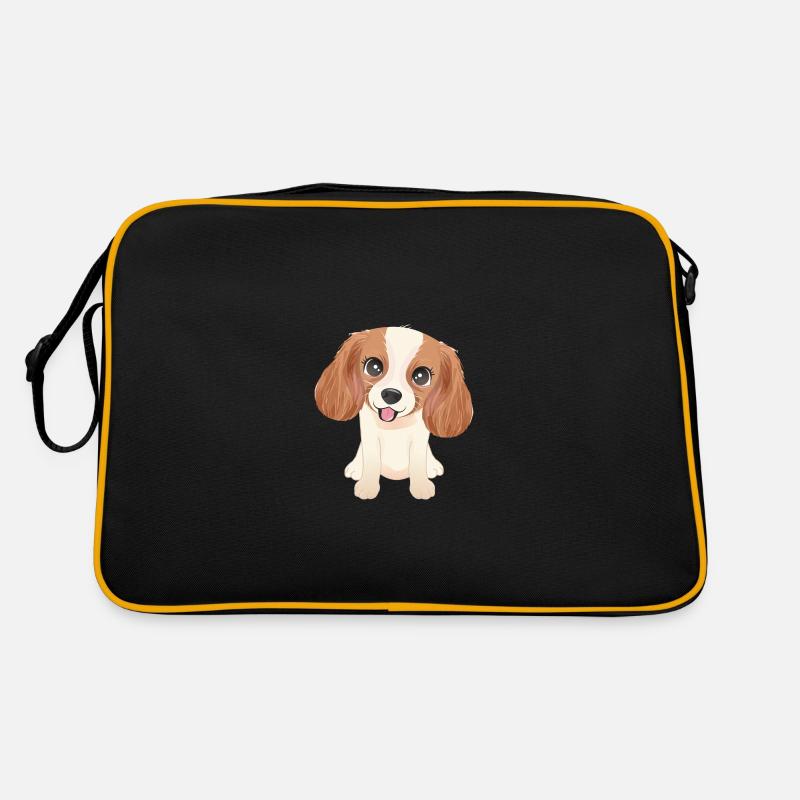 Mignon petit chien Cavalier King Charles Spaniel Sac Retro