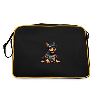Doberman Chien Cool Été - Sac Retro - noir/or - Dos
