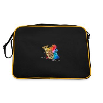 tuba - Retro Tasche - Schwarz/Gold - Hinten