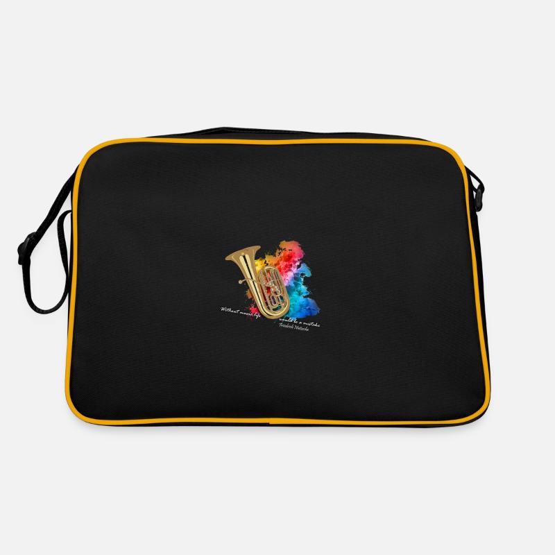 tuba - Retro Tasche - Schwarz/Gold