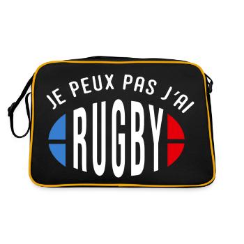 Rugby Je peux pas j ai rugby - Sac Retro - noir/or - Dos