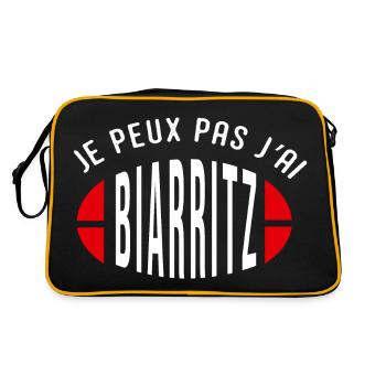Rugby Je peux pas j ai Biarritz supporter biarritz - Sac Retro - noir/or - Dos