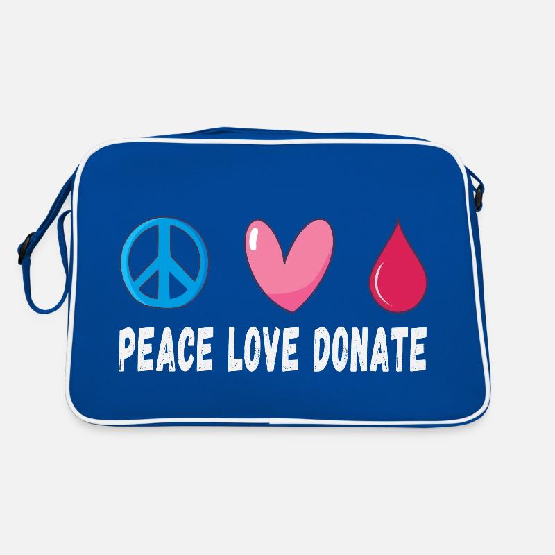 Friede Liebe Spende Blut Retro Tasche