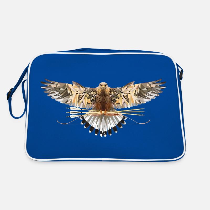Faucon polygonal avec arc et flèches recourbés Sac Retro