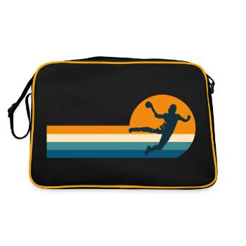 Handball joueur de hand handballeur handballeuse - Sac Retro - noir/or - Dos