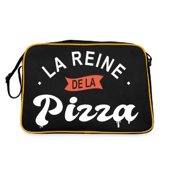 reine de la pizza Cadeau femme humour pizzaiollo - Sac Retro - noir/or - Dos
