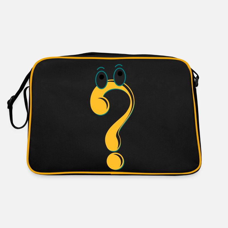 Question mark figure icon idea gift cartoon - Retro Bag - black/gold