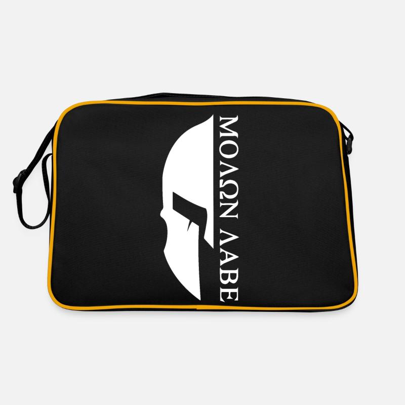 Sparta - Molon Labe - Retro Tasche - Schwarz/Gold