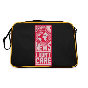 Breaking news don t - Retro Tasche - Schwarz/Gold - Hinten