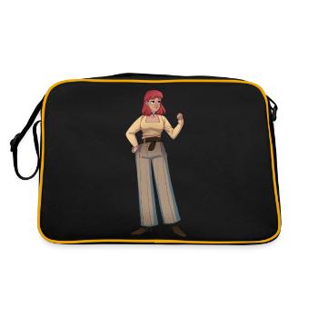 Chloe - Retro Tasche - Schwarz/Gold - Hinten