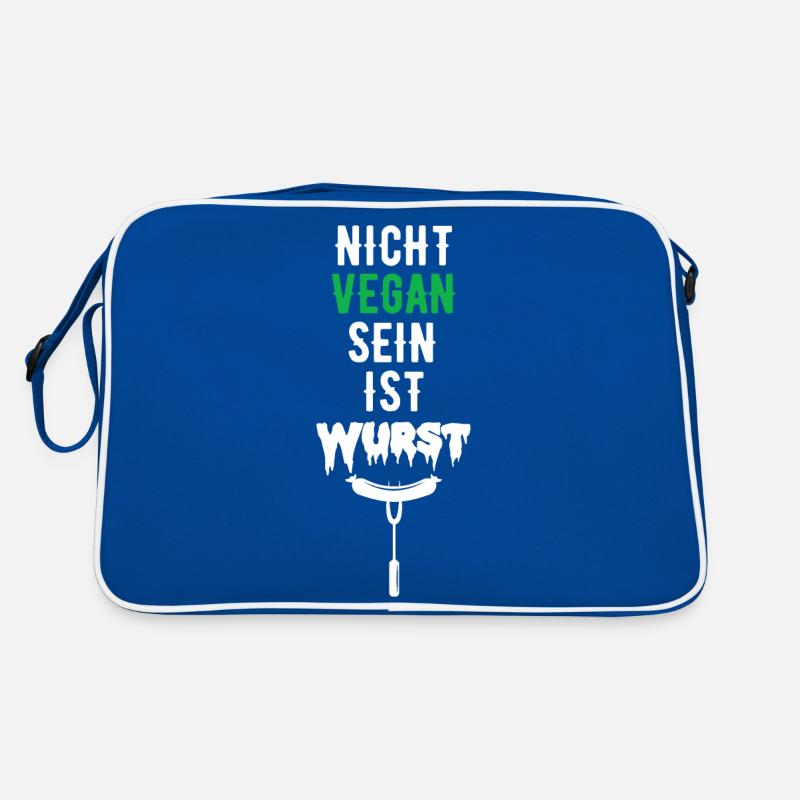 nicht vegans sein ist Wurst Geschenk Retro Tasche