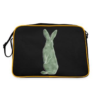 « Bunny », design bohème au trait, série « Woods » - Sac Retro - noir/or - Dos
