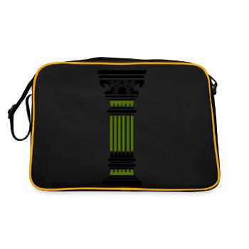 Colonne antique - Sac Retro - noir/or - Dos
