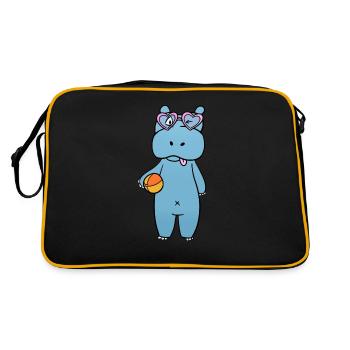 Lunettes de soleil hippopotame - Sac Retro - noir/or - Dos