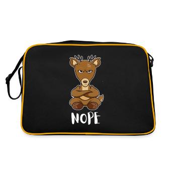 Nope Drôle de cerf paresseux - Sac Retro - noir/or - Dos