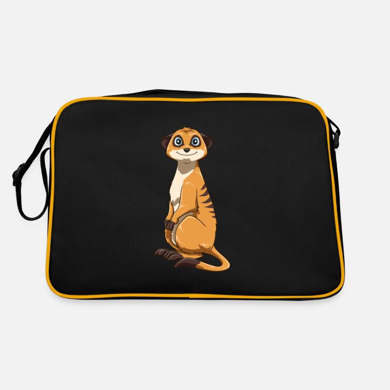 Suricate pour un amant suricate - Sac Retro - noir/or